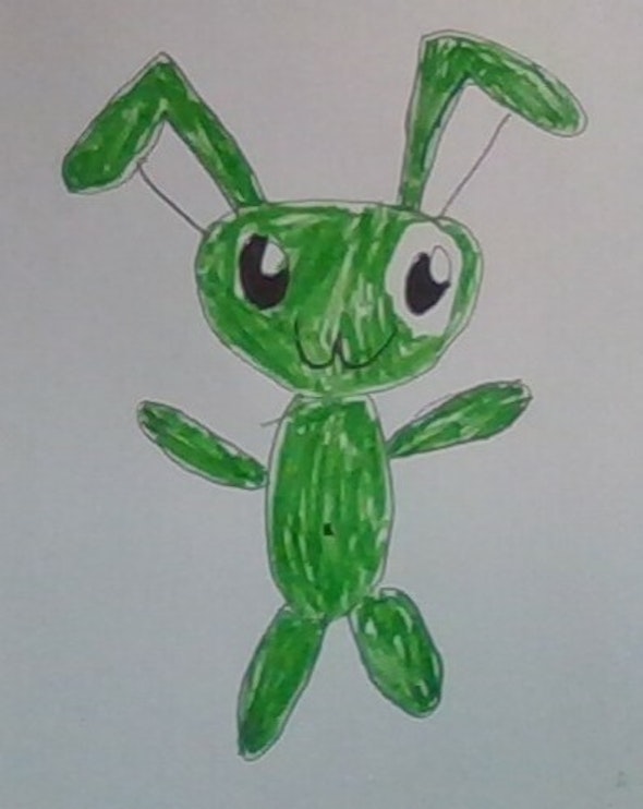 <p><em>Lime, the Green Bunny </em>by Kolton W., 3rd grade, Marie Hughes Elementary School</p>
