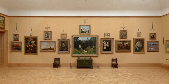<p>The Veronese as it hangs today (second from left) on the North Wall of Room 14.</p>